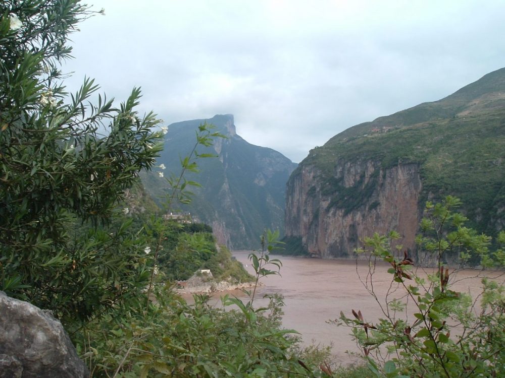 Abfallbeseitung auf dem Yangtze