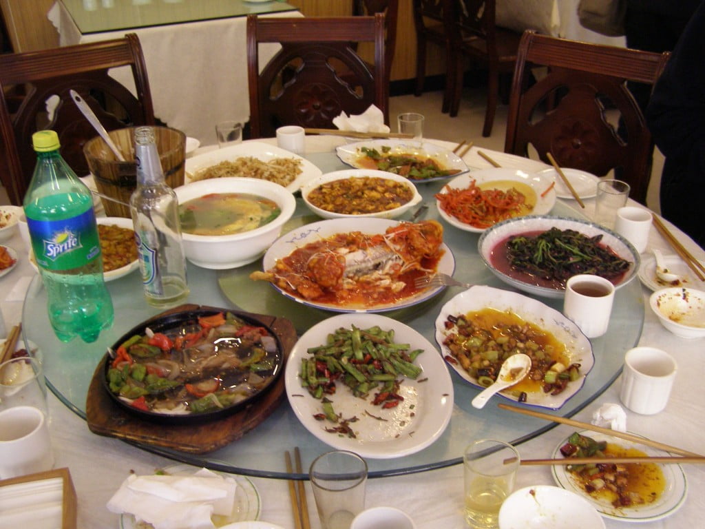 China Essen am runden Tisch