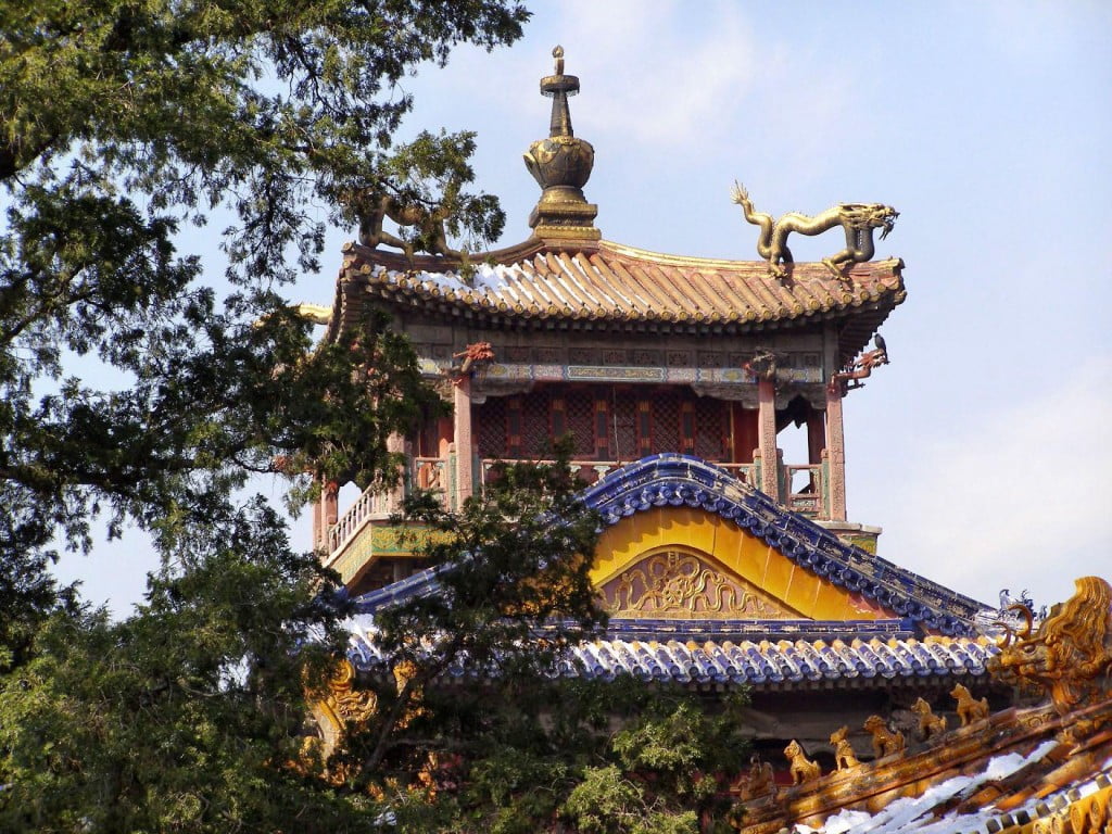 Verbotene Stadt, Tibetischer Tempel Pavillon des Blütenregens.