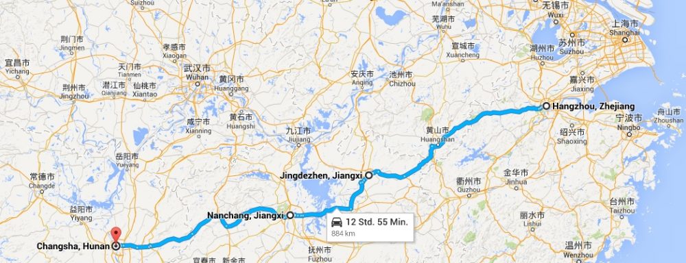 Busfahrten durch China