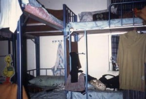 Der Frauen-Schlafsaal im Victoria-Hostel in Hongkong 1991