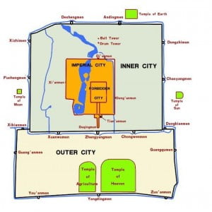 Stadtplan Altes Peking