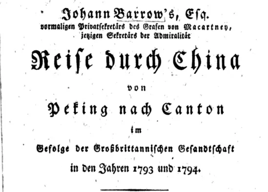 Barrows Reise durch China (1804)
