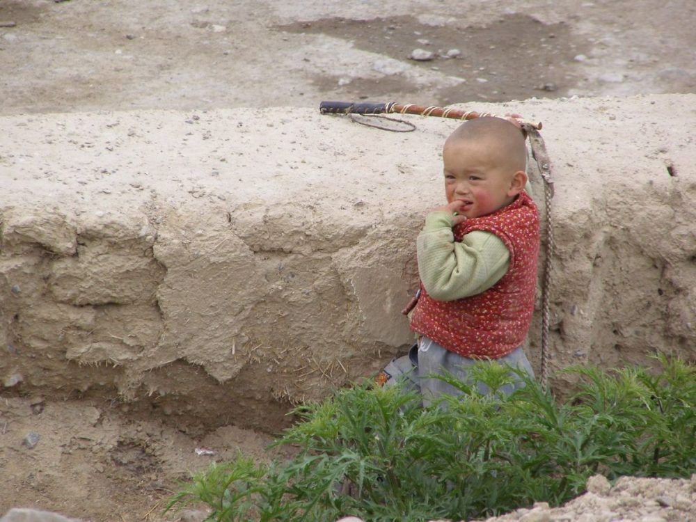Nomadenkind in Xinjiang