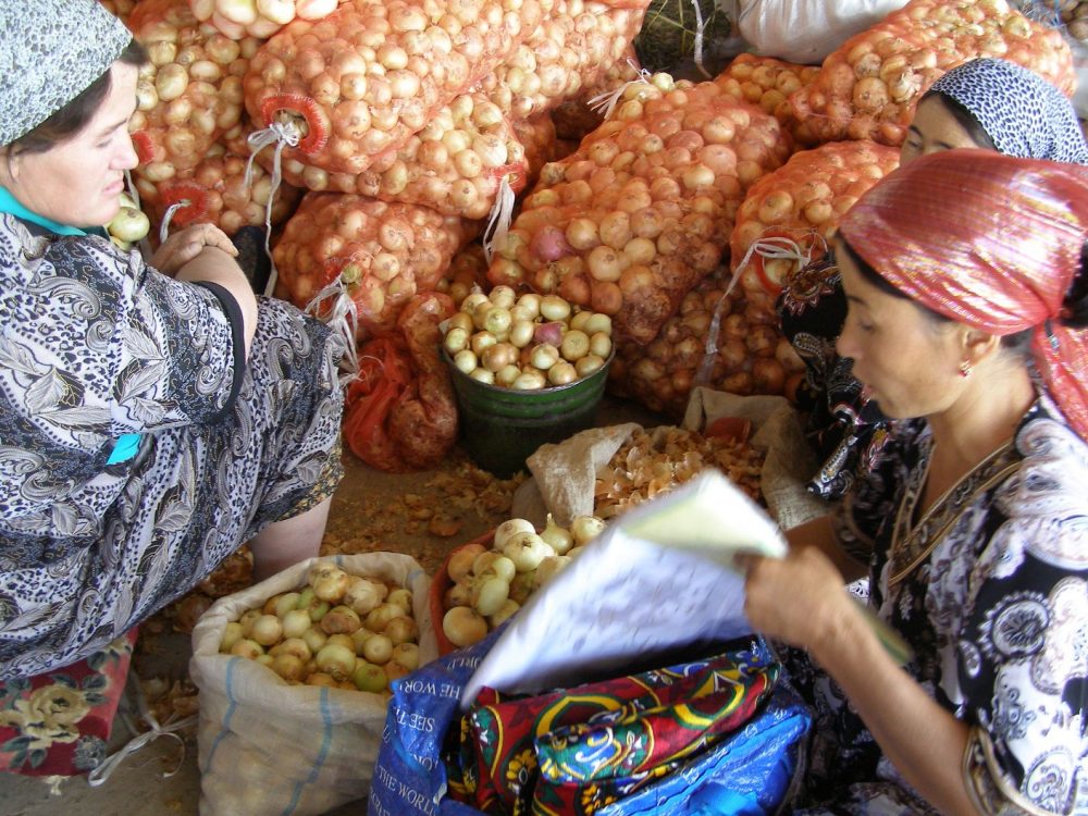 Auf dem Basar: Zwiebeln