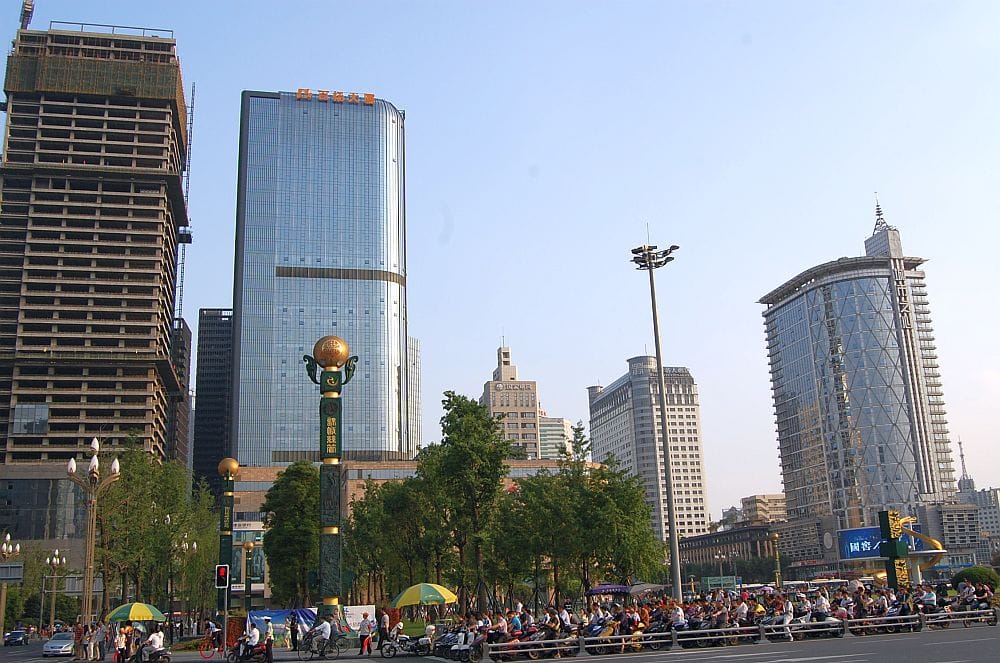 Tianfu Platz Hochhäuser