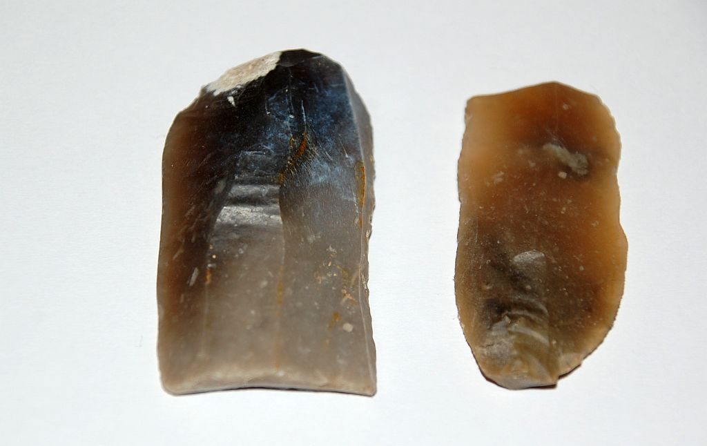 Abshcläge aus Feuerstein, gefunden in Dänemark