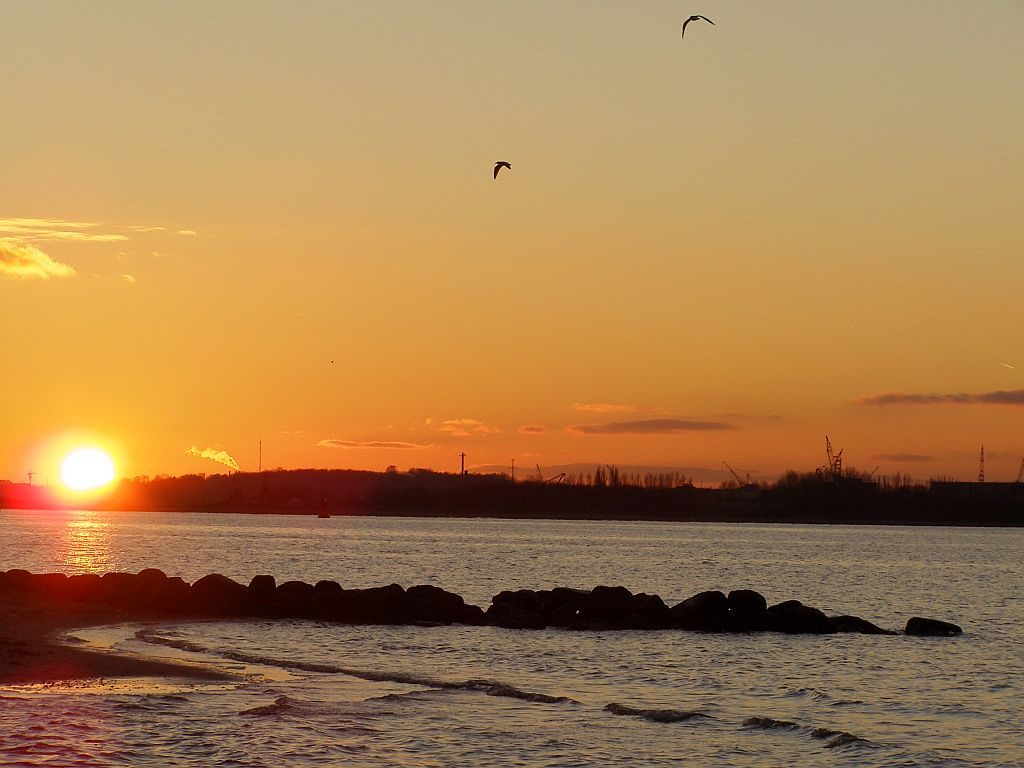 Sonnenuntergang an der Kieler Förde