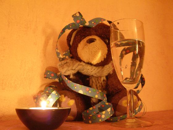 Silvester in Laboe mit Bärchen