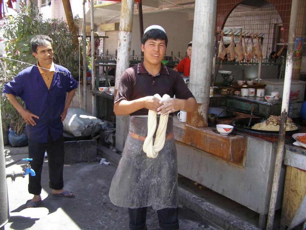 gezogene Nudeln i Kashgar