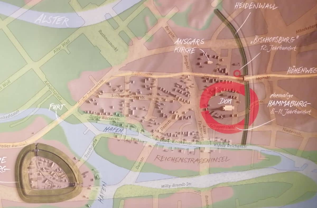 Plan der Lage der Hammaburg