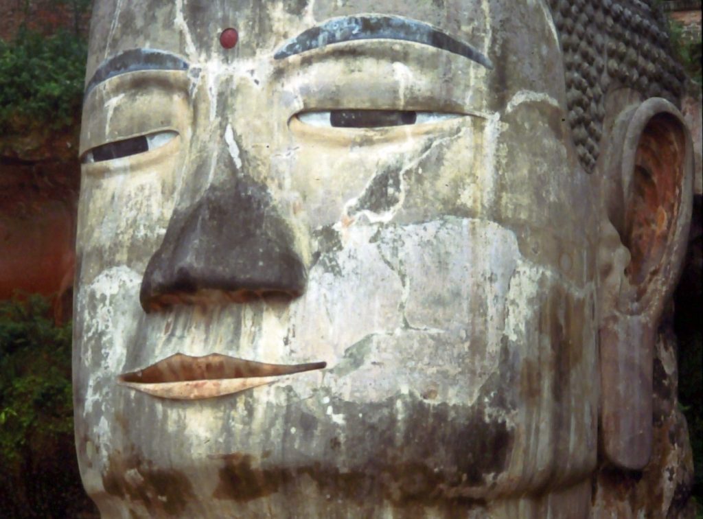 Leshan Großer Buddha, Abbild von dem Gesicht.