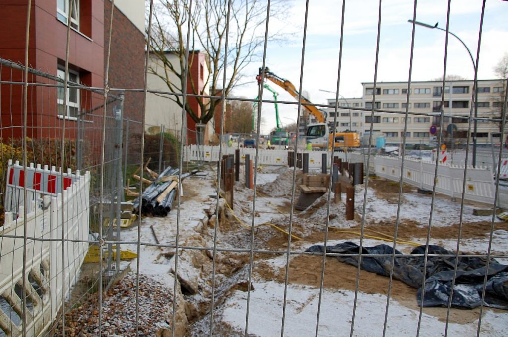 Foto von der Baustelle Manshardtstraße,